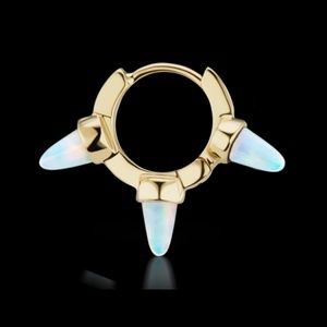 Maria Tash 6.5mm Triple Short Opal Spike Clicker